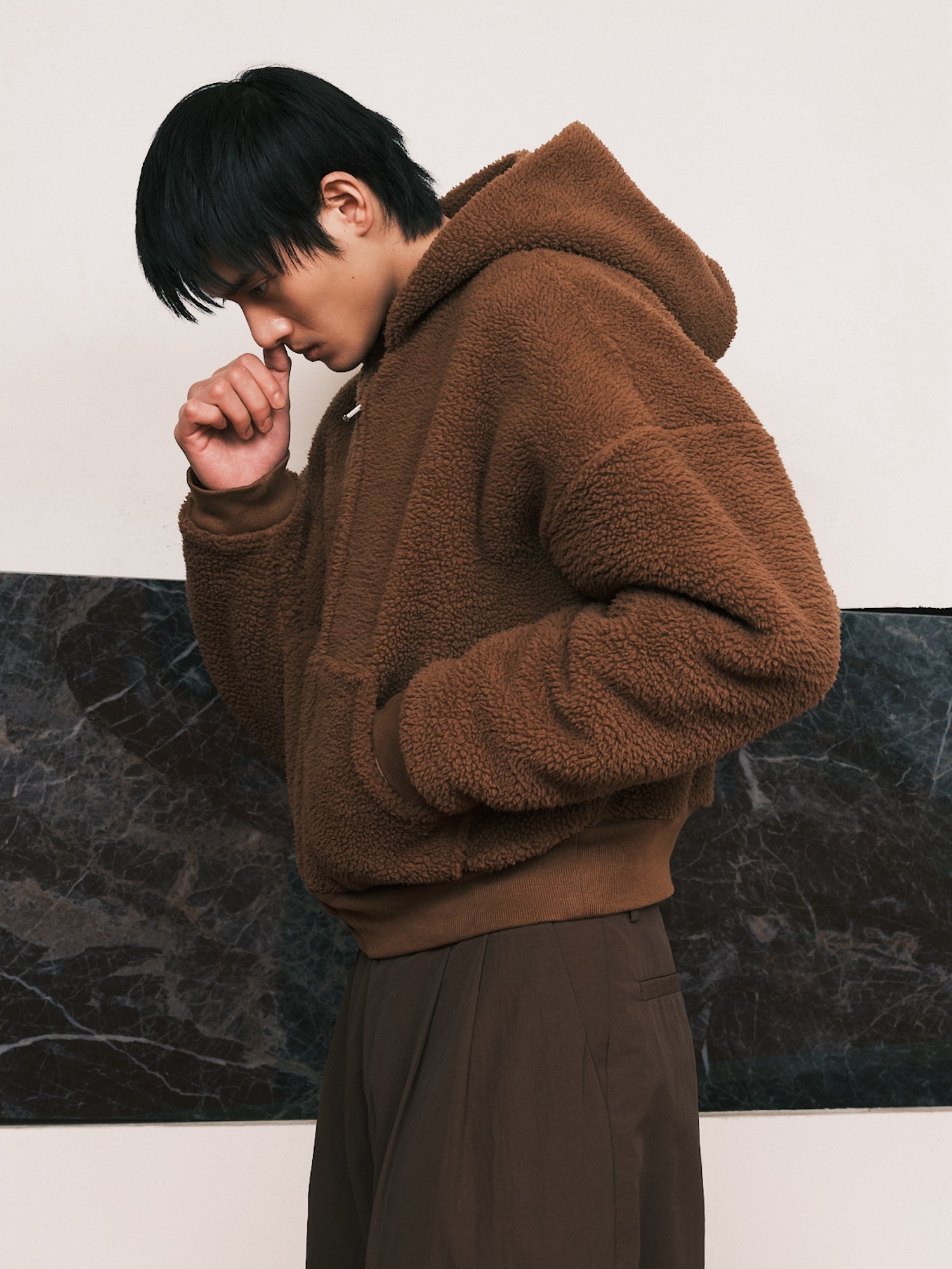 Terry Fleece Zipped Hoodie