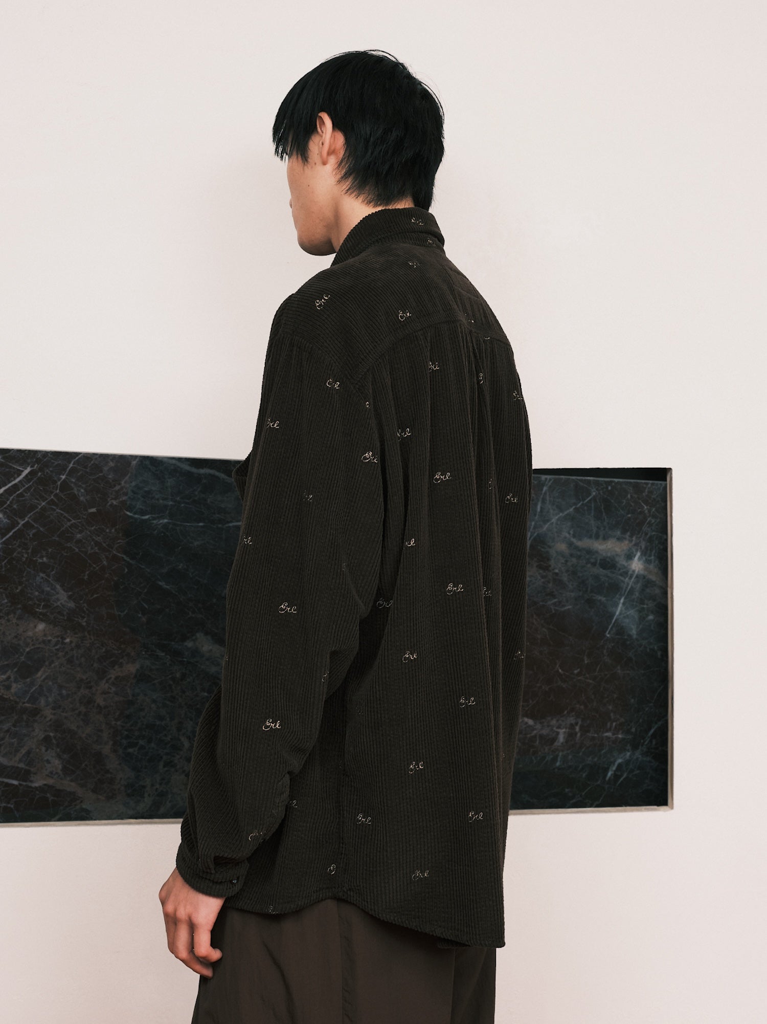 Embroidered Corduroy Overshirt