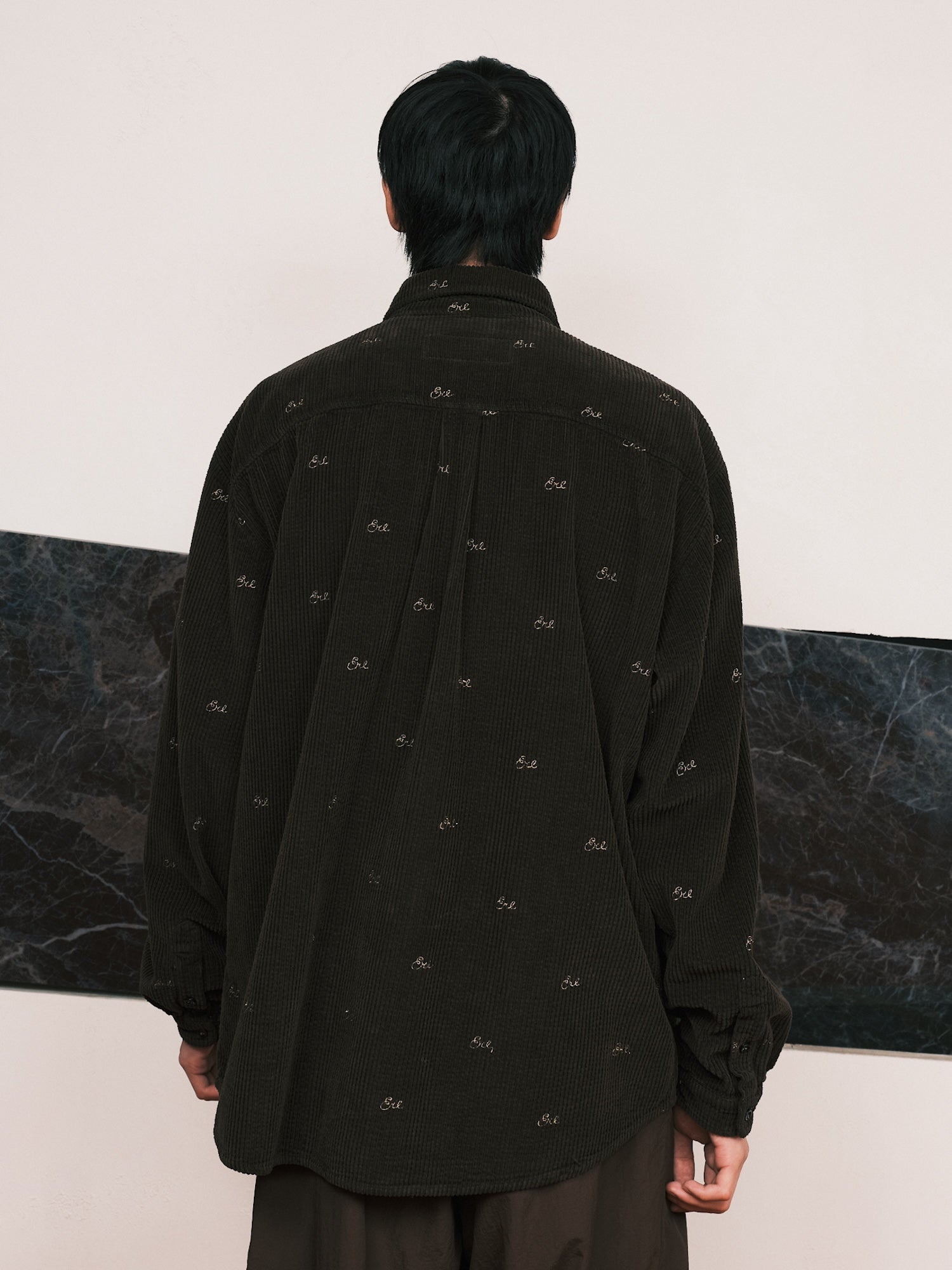 Embroidered Corduroy Overshirt