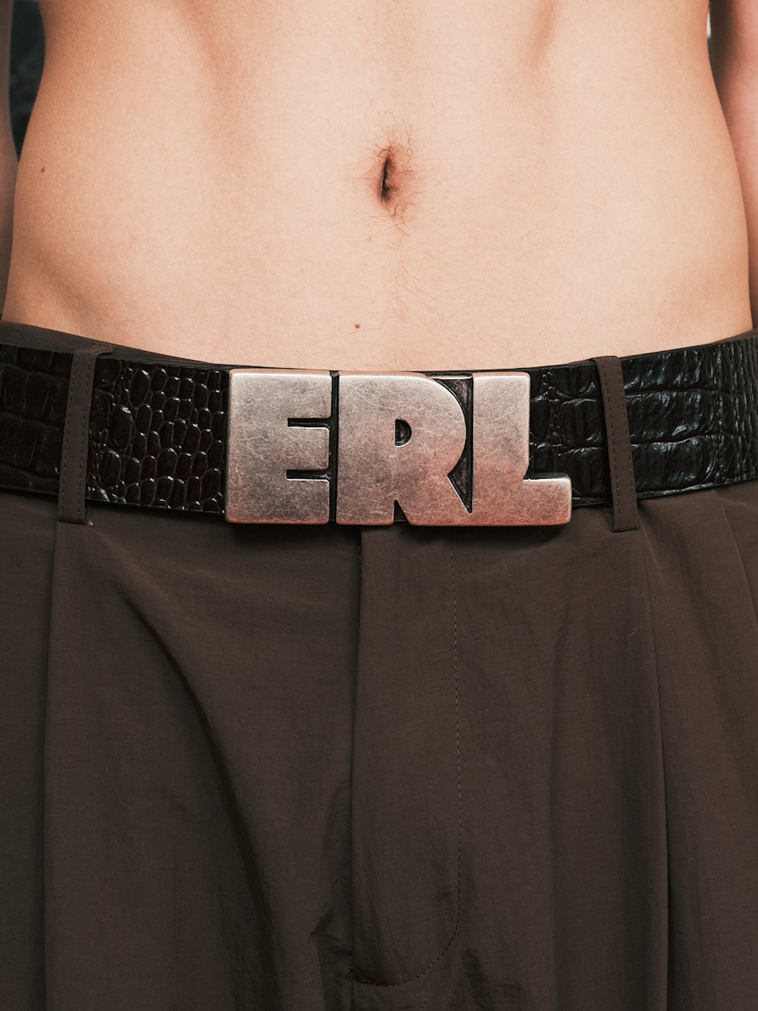 ERL Logo Croco Effect Leather