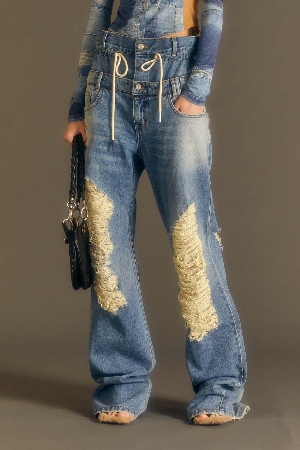 Beria String Double Waist Jeans