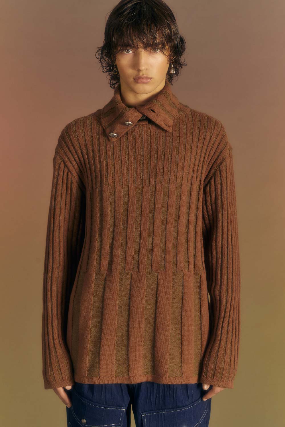 Boden Turtle-Neck Sweater Brown Brown