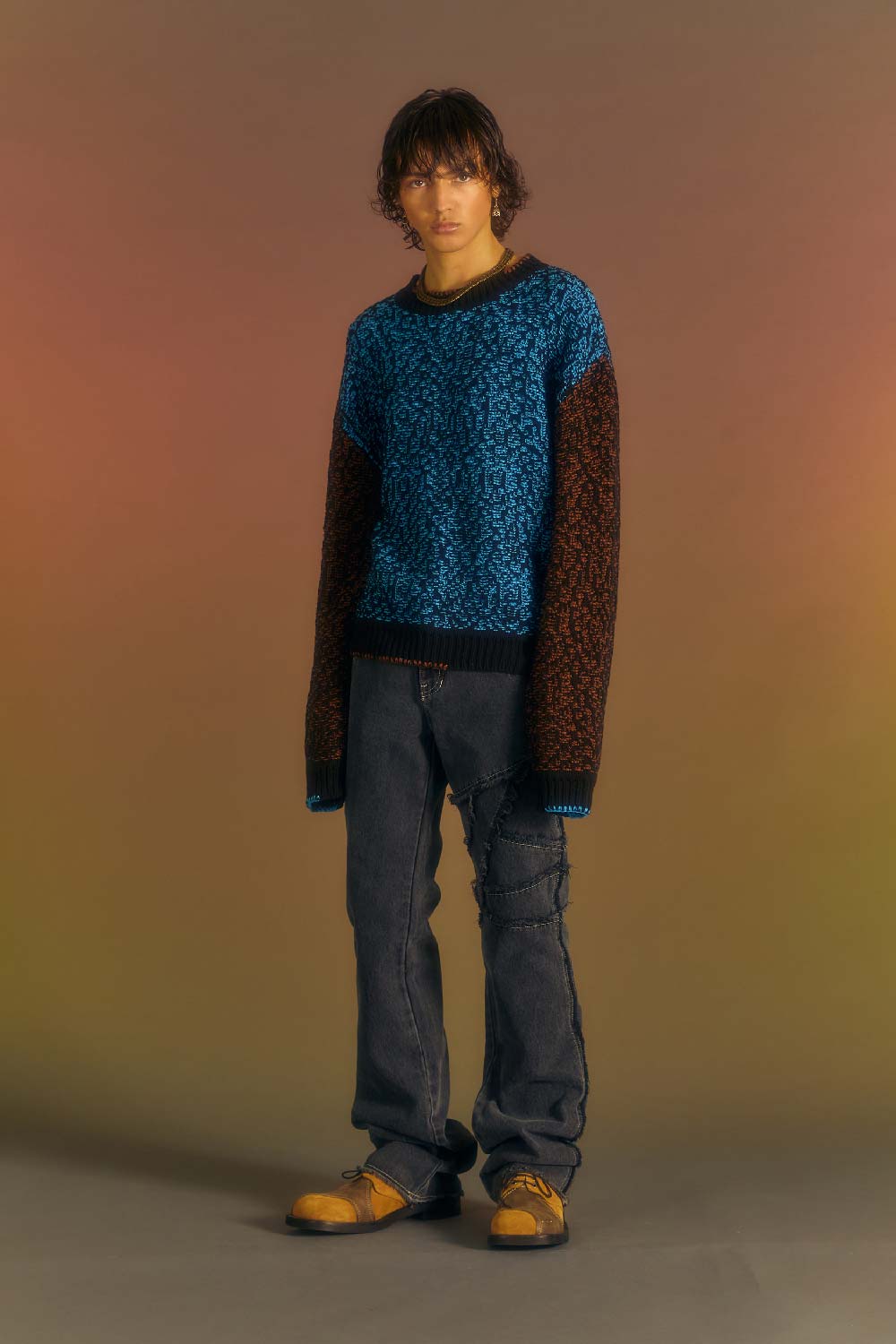 Net Crew-Neck Sweater