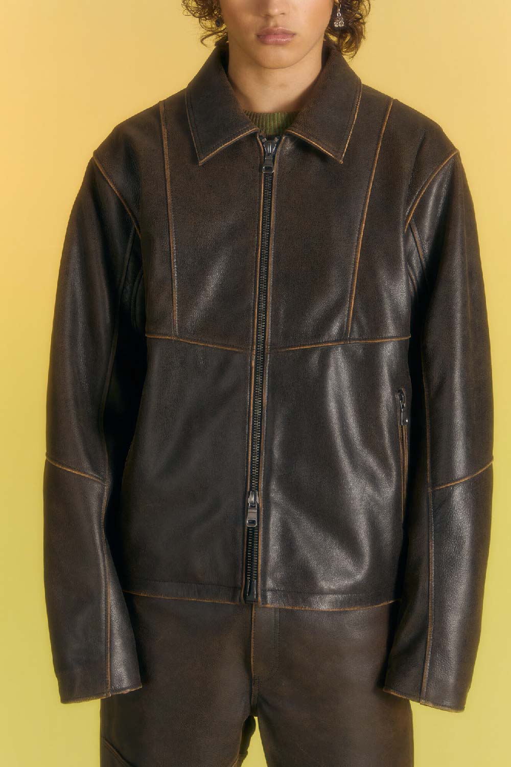 Dreszen Leather Zip-Up Jacket
