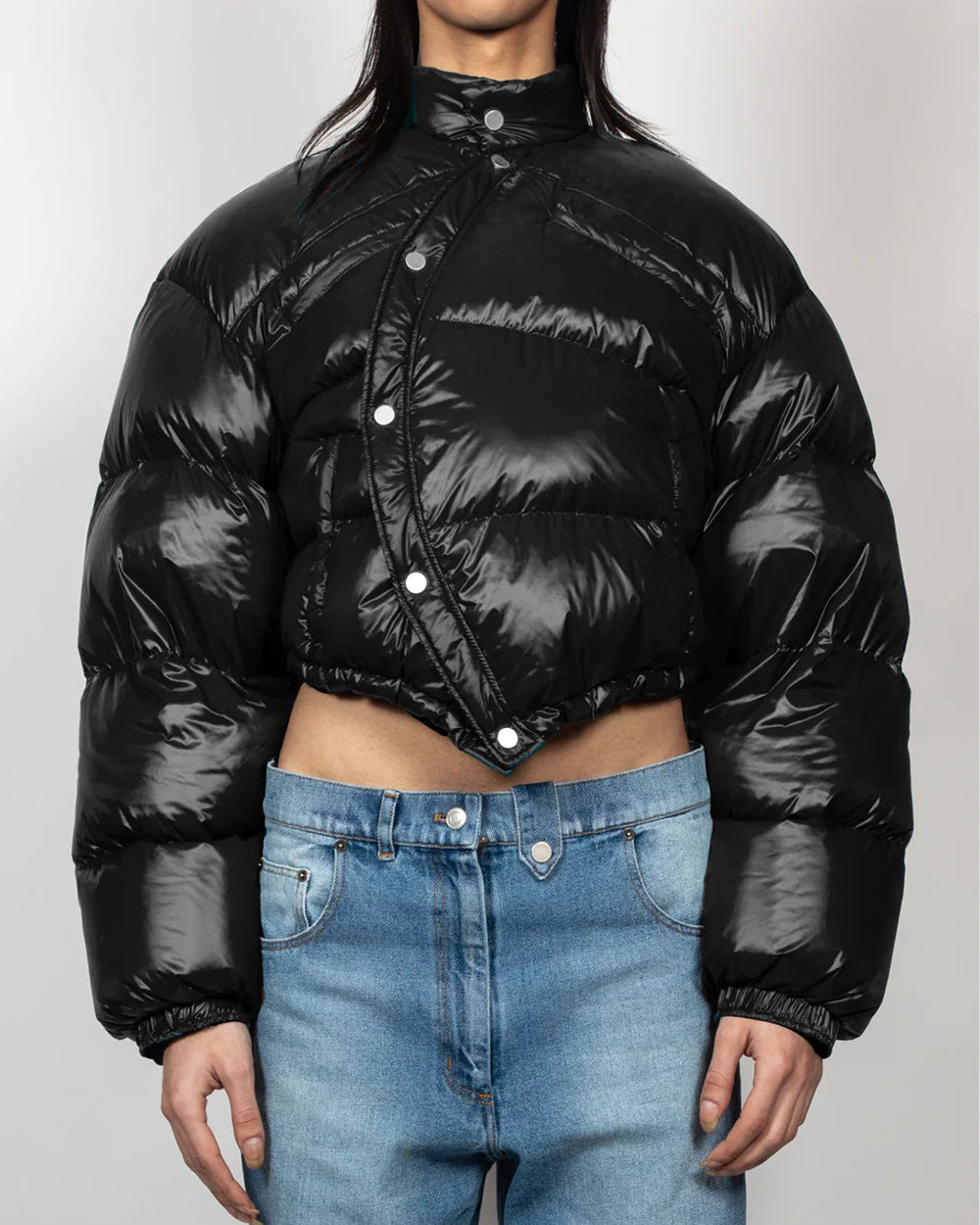 Wrapped Puffer Jacket Black