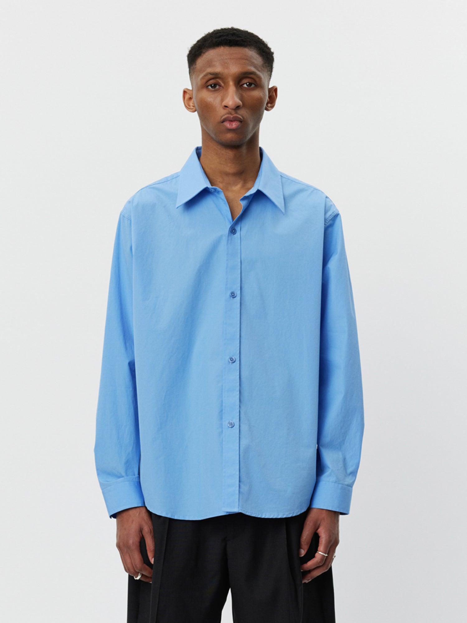 mfpen Evening Shirt Office Blue Road Sign