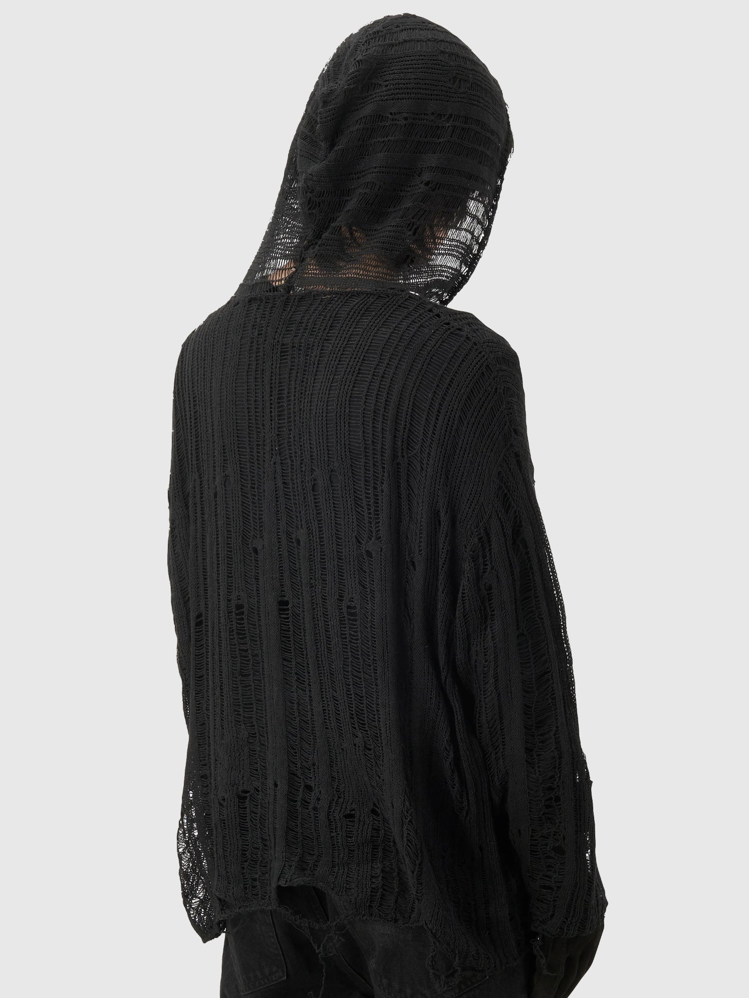 TROUBLED WATERS / Act Viii Spider Knit Hoodie - Road Sign