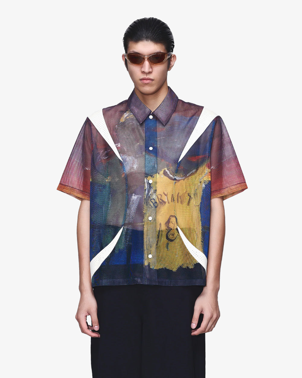 Devin Panelled Ss Print Shirt Artist Edition