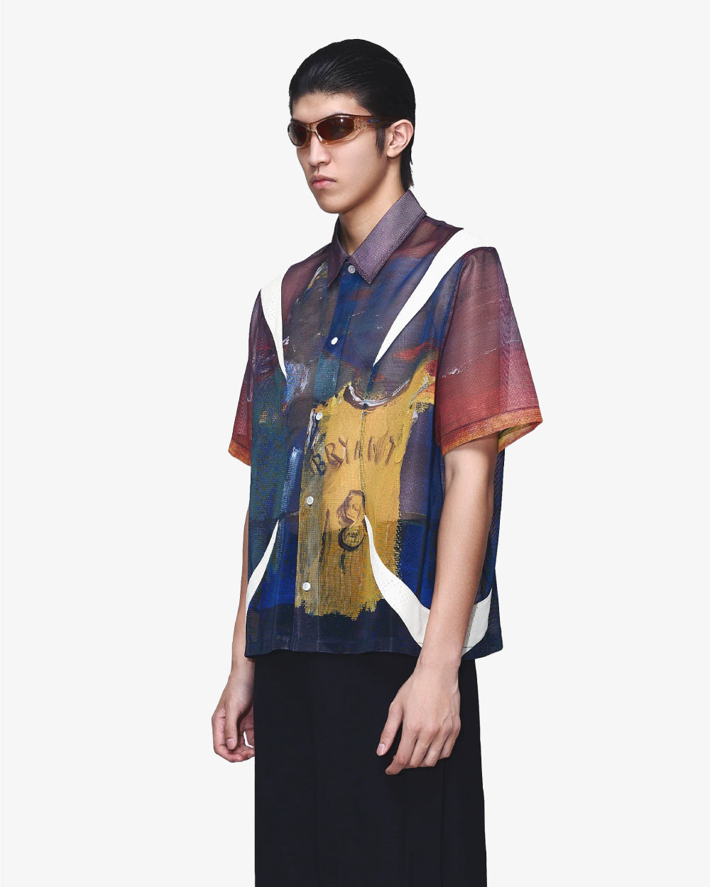 Devin Panelled Ss Print Shirt Artist Edition