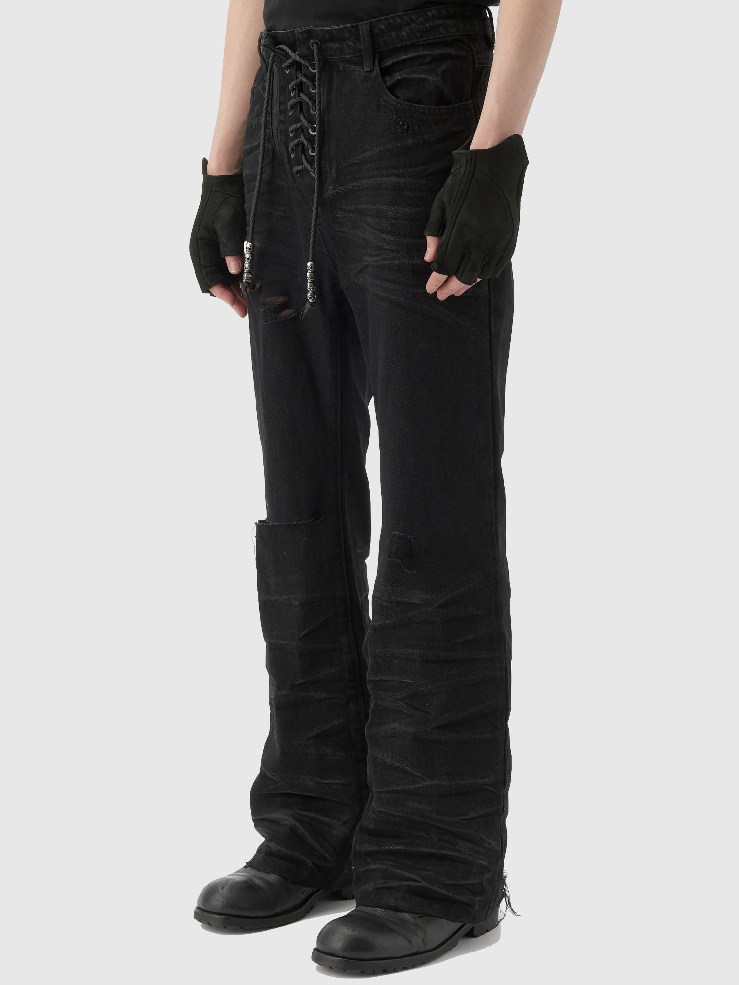 Lace Up Jeans