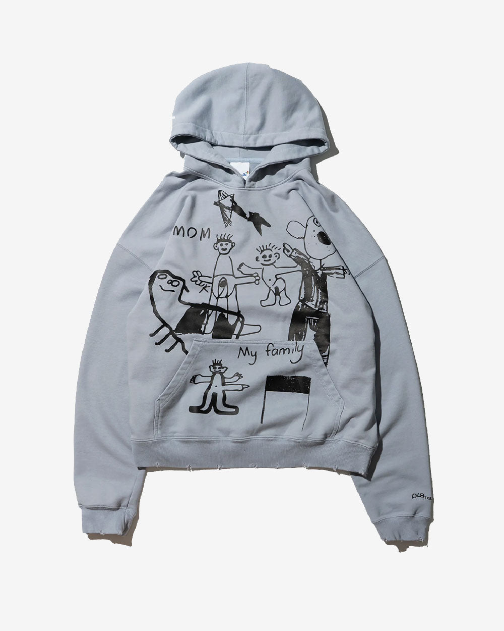 Washed Graphic Hoodie Washed Blue