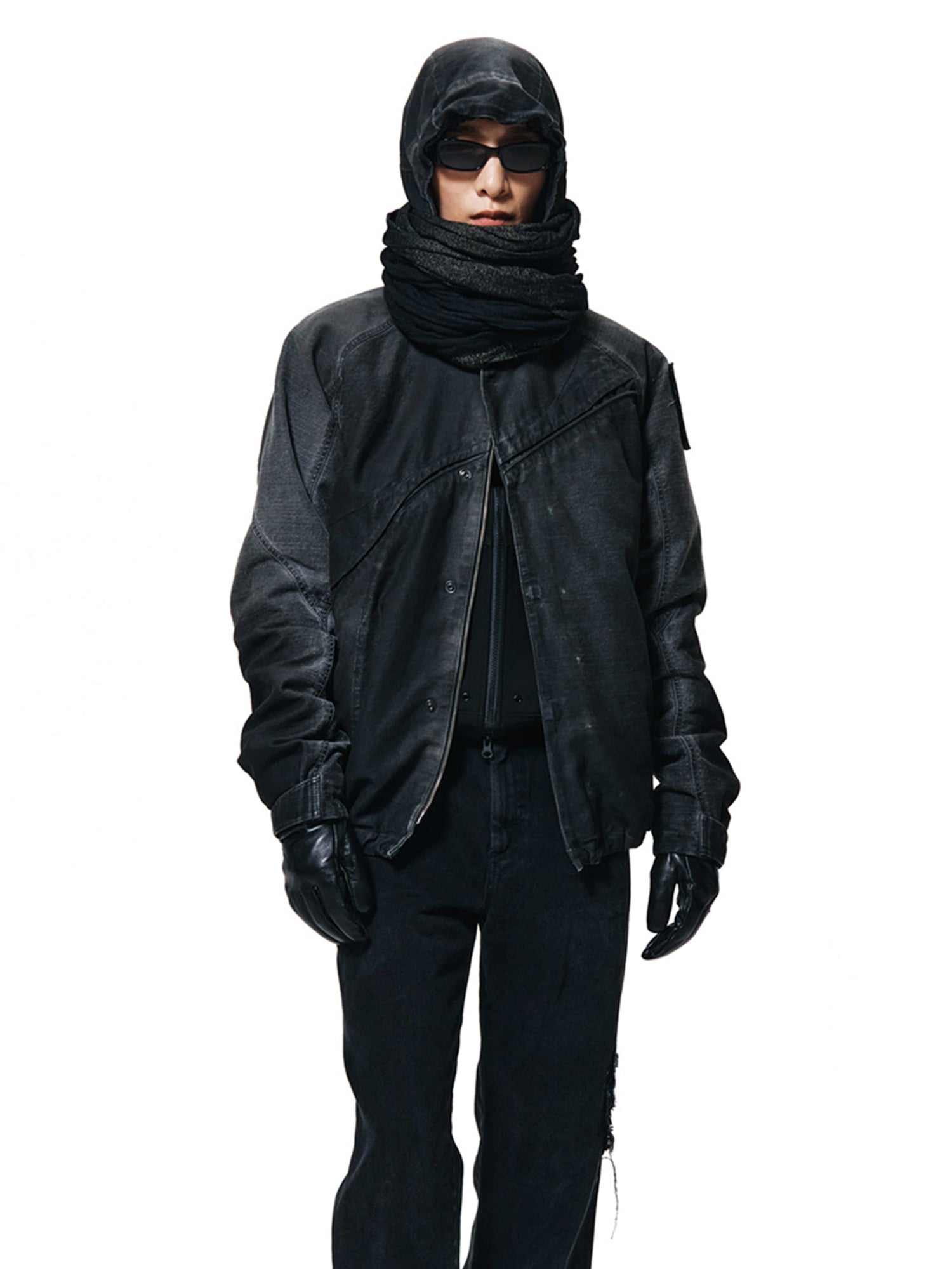 XLIM / Ep.8 01 Scarf Black - Road Sign