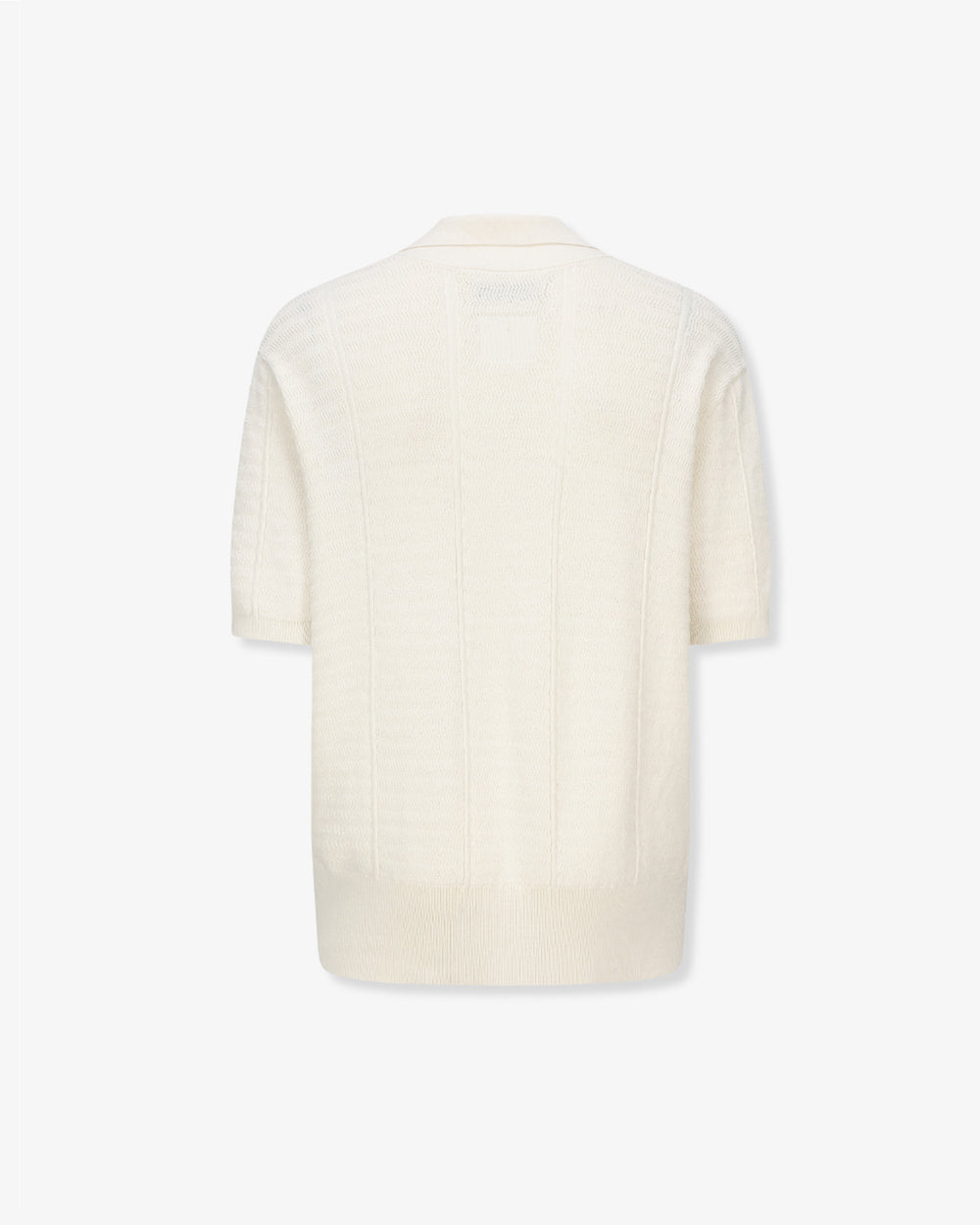 Mesh Panelled Shoulder SS Knitted Polo