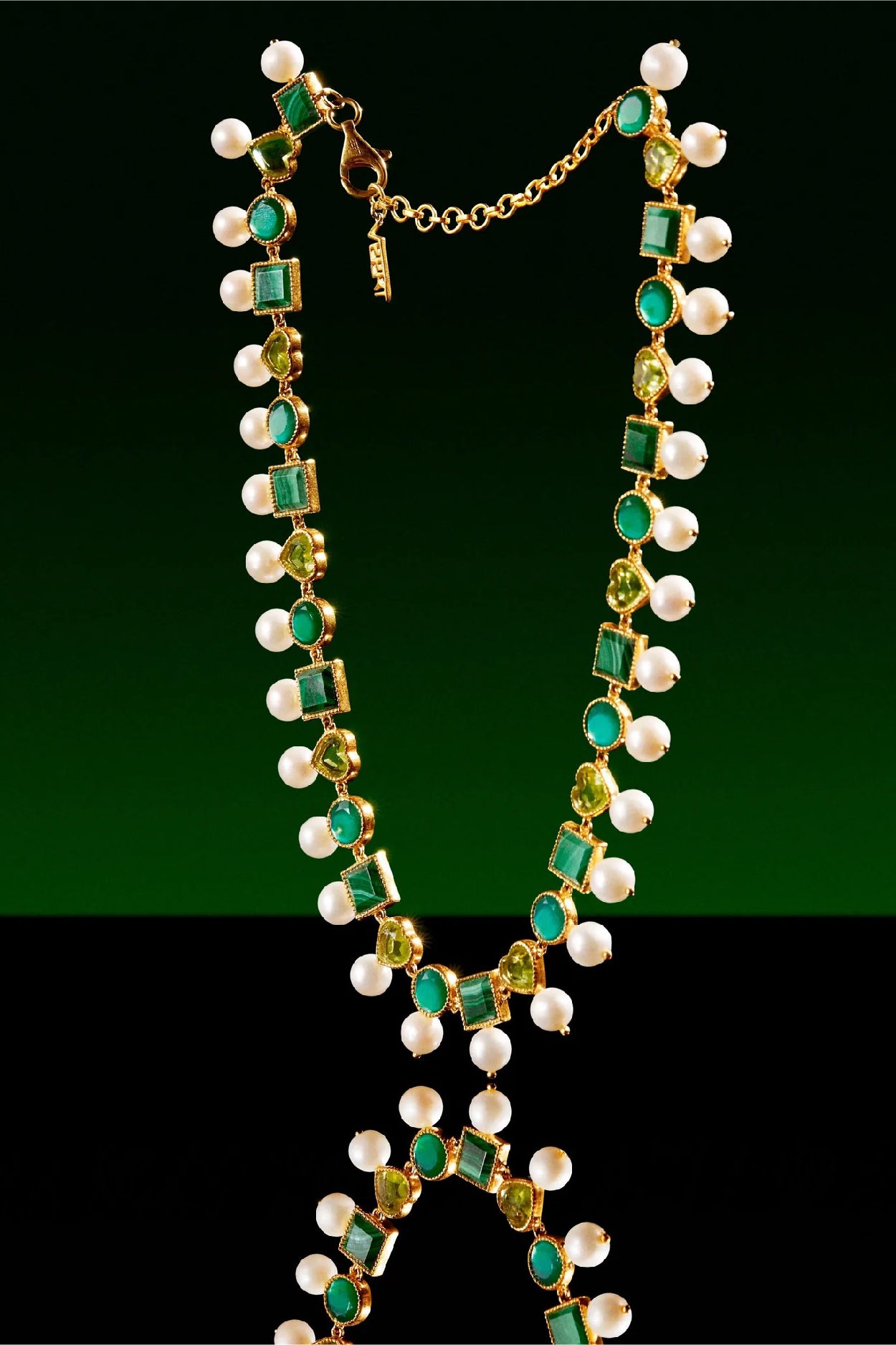 The Green Pearl Shape Necklace
